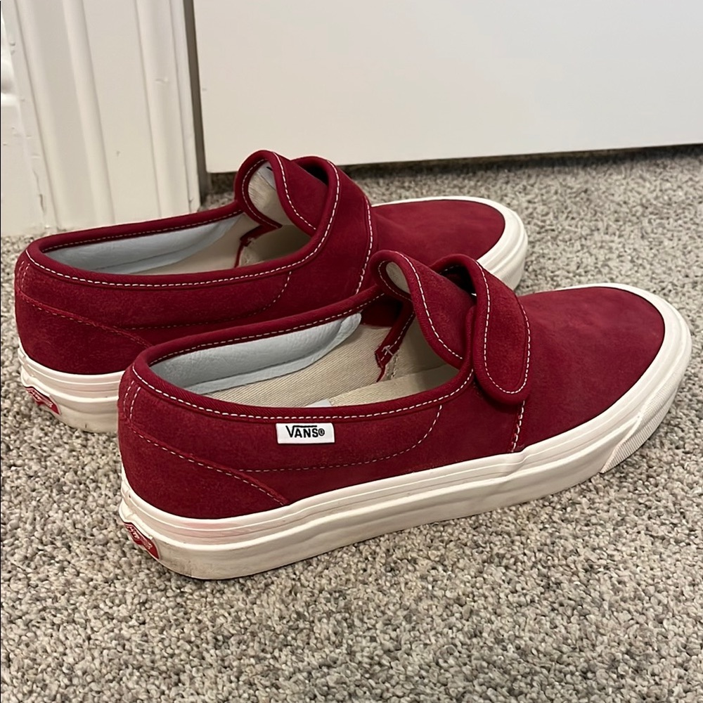 Vans Anaheim 47 Ultra Cush Red Suede Slip-On Sneakers - Picture 5 of 5